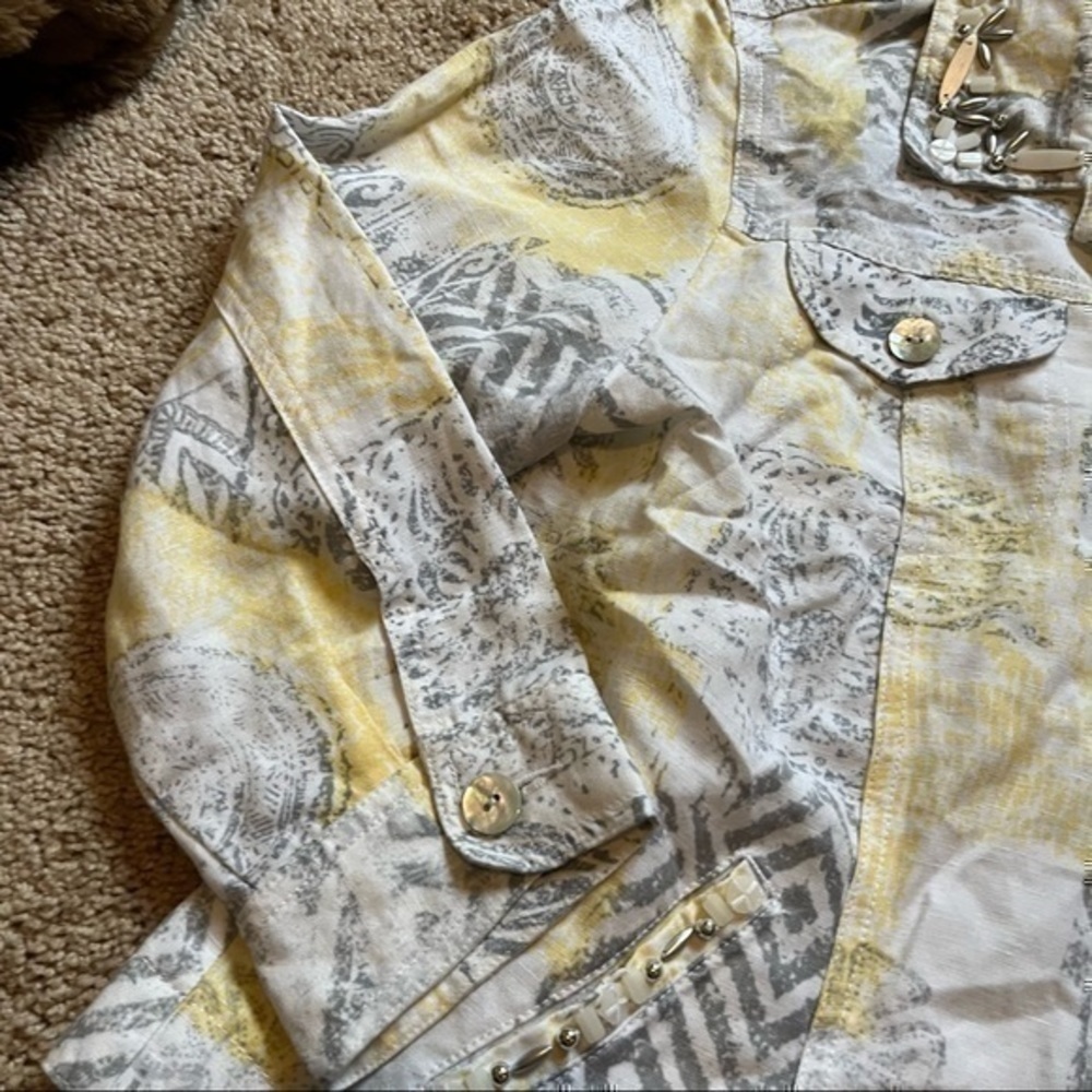 Ruby Rd. Linen beaded dress coat - Picture 6 of 10